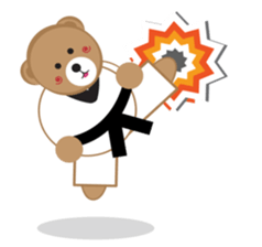 A excellent day of brown bear sticker #10431564