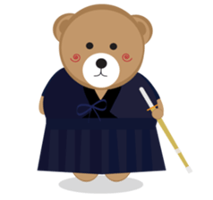 A excellent day of brown bear sticker #10431565