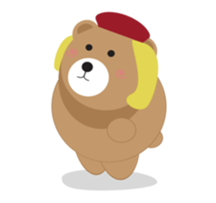 A excellent day of brown bear sticker #10431567