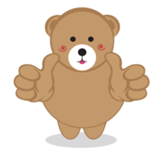 A excellent day of brown bear sticker #10431568