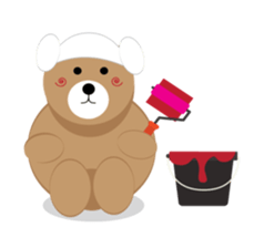 A excellent day of brown bear sticker #10431572