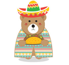 A excellent day of brown bear sticker #10431575