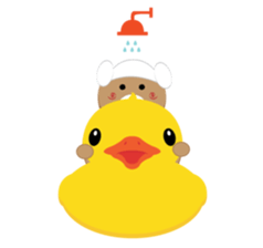 A excellent day of brown bear sticker #10431576