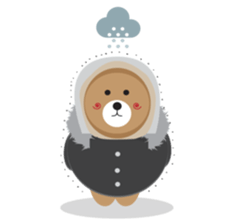 A excellent day of brown bear sticker #10431577