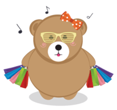 A excellent day of brown bear sticker #10431578
