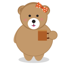 A excellent day of brown bear sticker #10431579