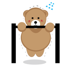 A excellent day of brown bear sticker #10431580