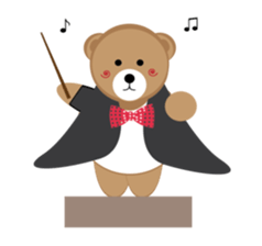 A excellent day of brown bear sticker #10431581