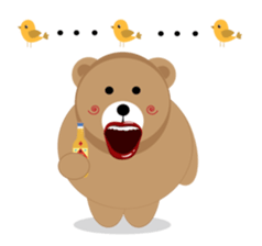 A excellent day of brown bear sticker #10431587