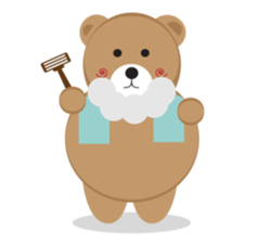 A excellent day of brown bear sticker #10431588
