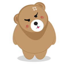 A excellent day of brown bear sticker #10431589