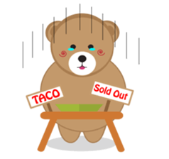 A excellent day of brown bear sticker #10431591