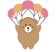 A excellent day of brown bear sticker #10431595