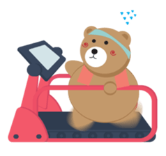 A excellent day of brown bear sticker #10431598