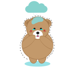 A excellent day of brown bear sticker #10431599