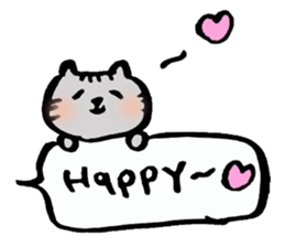 Balloon handwriting cat sticker sticker #10432254