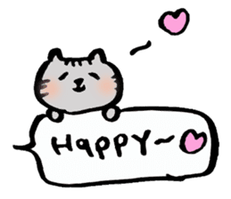 Balloon handwriting cat sticker sticker #10432254