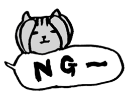 Balloon handwriting cat sticker sticker #10432276