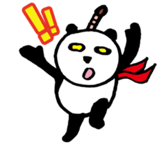 Large character Panda Samurai sticker #10432484