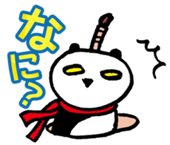 Large character Panda Samurai sticker #10432486