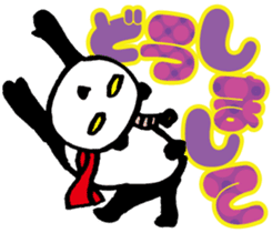 Large character Panda Samurai sticker #10432497