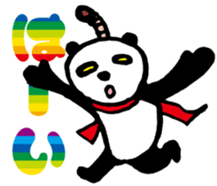 Large character Panda Samurai sticker #10432498