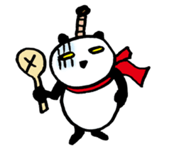 Large character Panda Samurai sticker #10432500