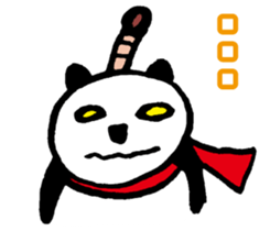 Large character Panda Samurai sticker #10432502