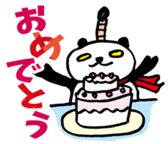 Large character Panda Samurai sticker #10432503