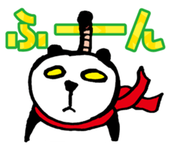 Large character Panda Samurai sticker #10432516