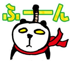 Large character Panda Samurai sticker #10432516