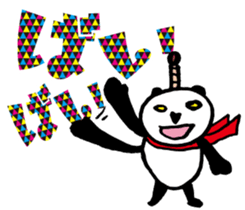 Large character Panda Samurai sticker #10432519