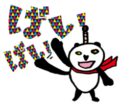 Large character Panda Samurai sticker #10432519