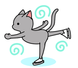 Figure skate cats 2 sticker #10433251