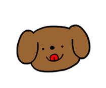 Dog Face & message sticker #10435995