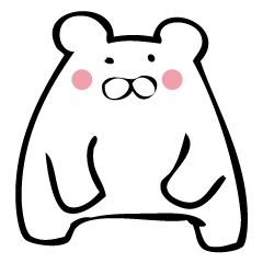 Daily life's Sticker of Mr. white bear