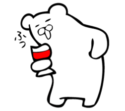 Daily life's Sticker of Mr. white bear sticker #10436373