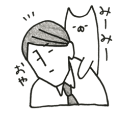 office workers and cat sticker #10436532