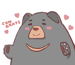 It's me,Black bear. [EN] sticker #10437502
