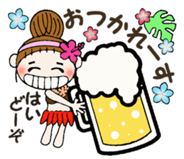 Hawaiian Girl ocyame of honorific Hen 1 sticker #10437782
