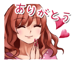 Sticker of the girl of the red hair sticker #10437800