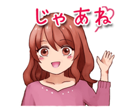 Sticker of the girl of the red hair sticker #10437802