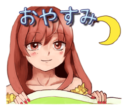 Sticker of the girl of the red hair sticker #10437803