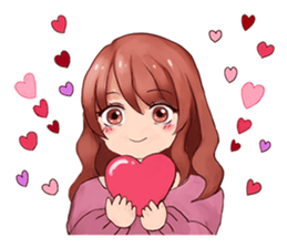 Sticker of the girl of the red hair sticker #10437804