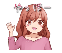 Sticker of the girl of the red hair sticker #10437805