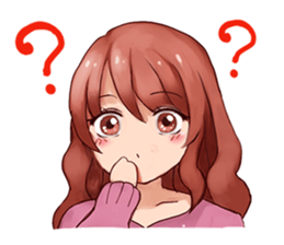 Sticker of the girl of the red hair sticker #10437806