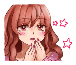 Sticker of the girl of the red hair sticker #10437807