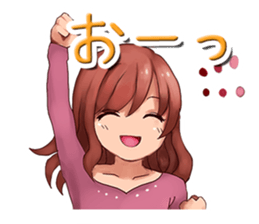 Sticker of the girl of the red hair sticker #10437810