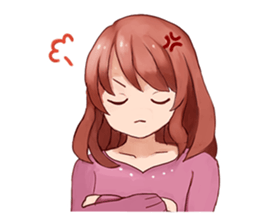 Sticker of the girl of the red hair sticker #10437811