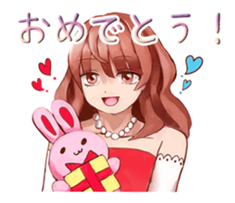 Sticker of the girl of the red hair sticker #10437813